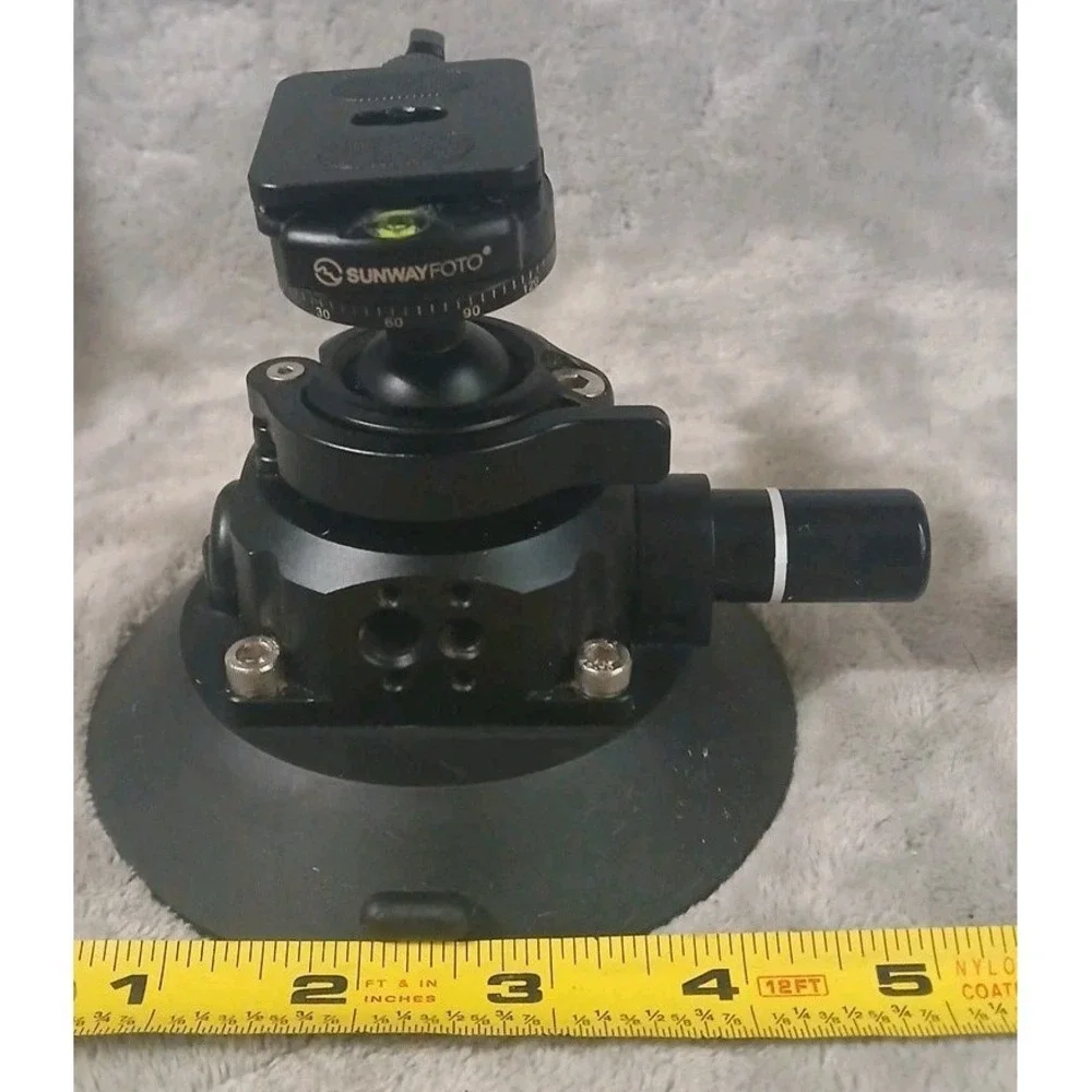 SUNWAYFOTO BS-01 Suction‎ Mount Ballhead Camera Phone Holder Inc. Plate PT-37